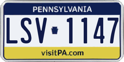 PA license plate LSV1147