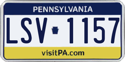 PA license plate LSV1157