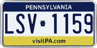 PA license plate LSV1159