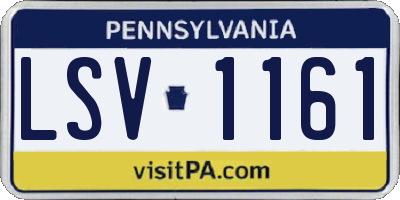 PA license plate LSV1161