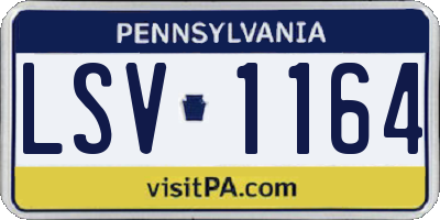 PA license plate LSV1164