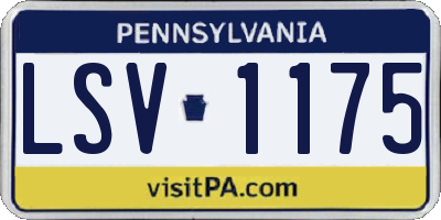 PA license plate LSV1175