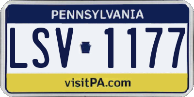 PA license plate LSV1177