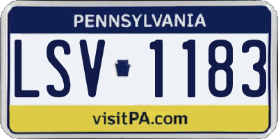 PA license plate LSV1183