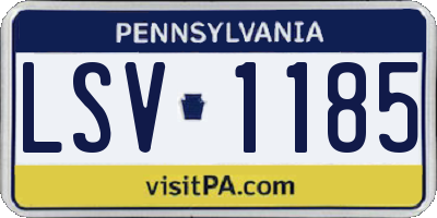 PA license plate LSV1185
