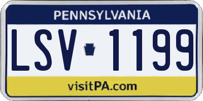 PA license plate LSV1199