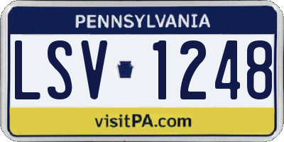 PA license plate LSV1248