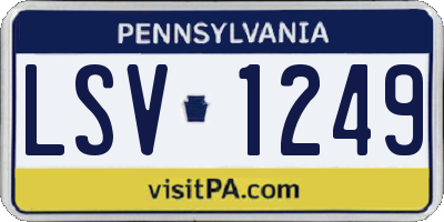 PA license plate LSV1249