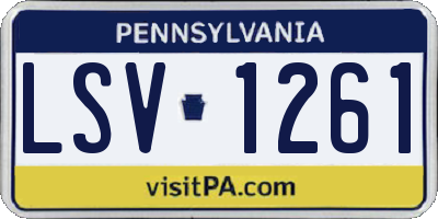 PA license plate LSV1261