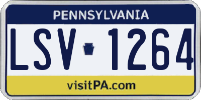 PA license plate LSV1264