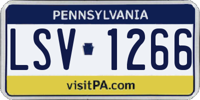 PA license plate LSV1266