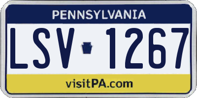 PA license plate LSV1267