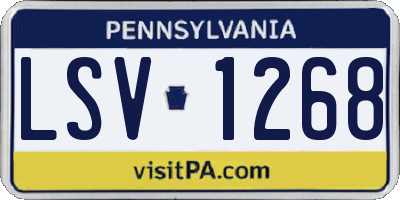 PA license plate LSV1268