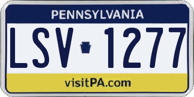 PA license plate LSV1277