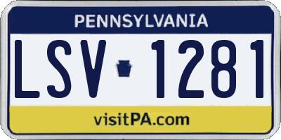 PA license plate LSV1281