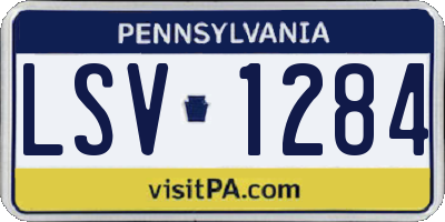 PA license plate LSV1284
