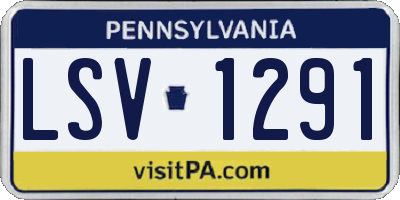PA license plate LSV1291