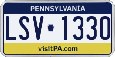 PA license plate LSV1330