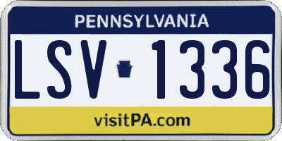 PA license plate LSV1336
