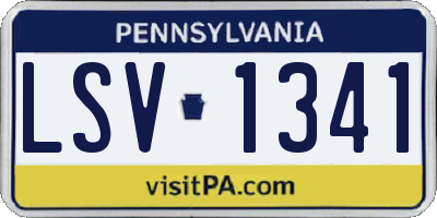 PA license plate LSV1341