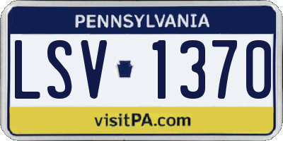 PA license plate LSV1370