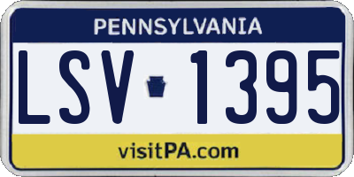 PA license plate LSV1395