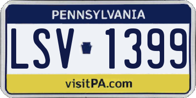 PA license plate LSV1399