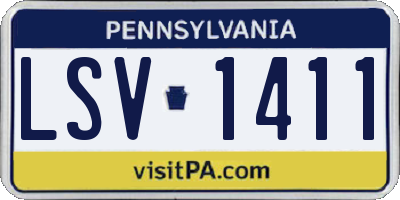 PA license plate LSV1411
