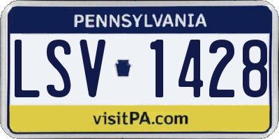 PA license plate LSV1428