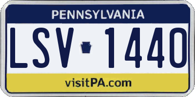 PA license plate LSV1440