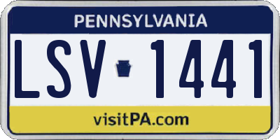 PA license plate LSV1441
