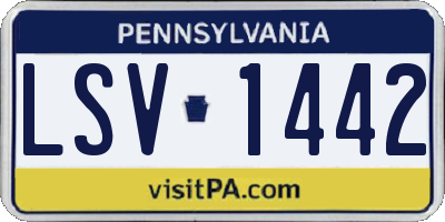 PA license plate LSV1442