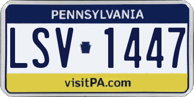 PA license plate LSV1447