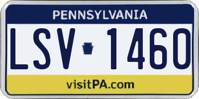 PA license plate LSV1460