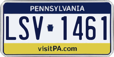 PA license plate LSV1461