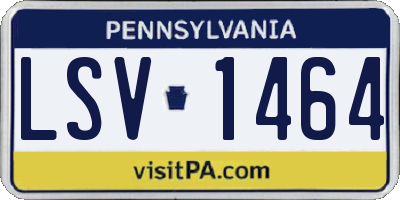 PA license plate LSV1464