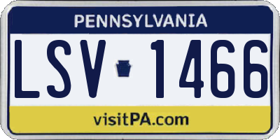 PA license plate LSV1466
