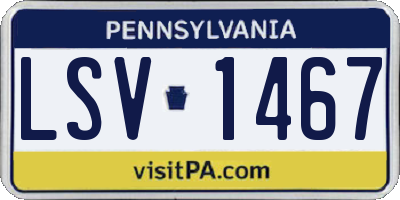PA license plate LSV1467