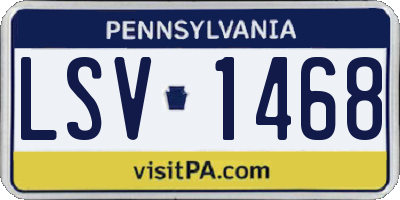 PA license plate LSV1468