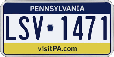 PA license plate LSV1471
