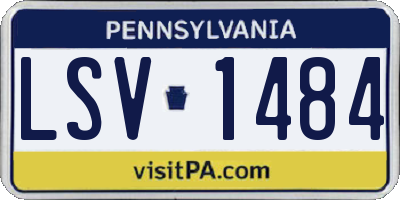 PA license plate LSV1484