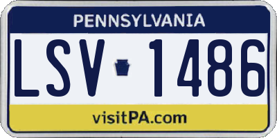 PA license plate LSV1486