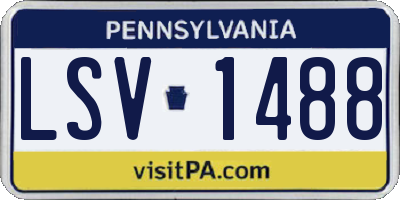 PA license plate LSV1488
