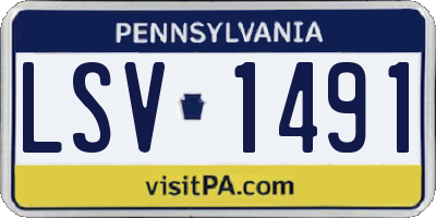 PA license plate LSV1491