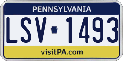 PA license plate LSV1493