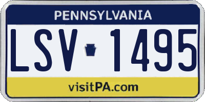 PA license plate LSV1495