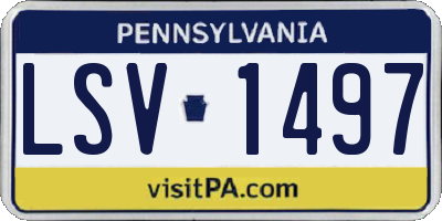 PA license plate LSV1497