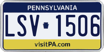 PA license plate LSV1506
