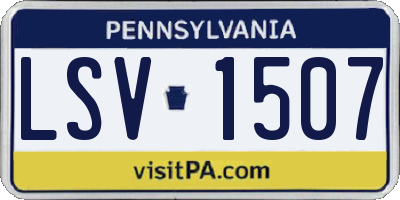 PA license plate LSV1507