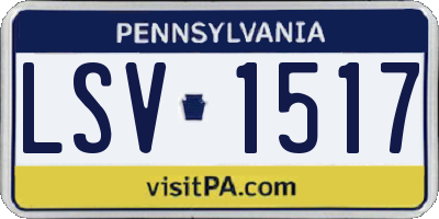 PA license plate LSV1517